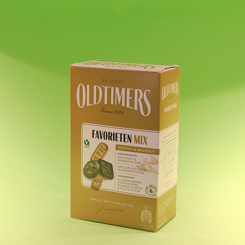 Favorieten Mix van Oldtimers drop voor een krachtige dropbeleving 235gr. Lakrits frän Holland.