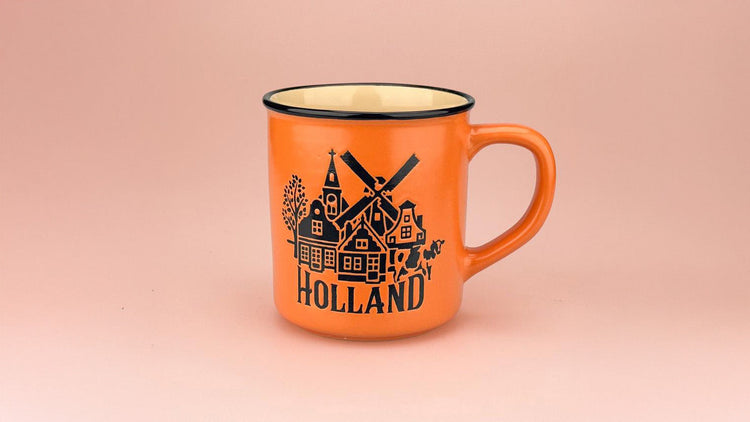 Campmugg orange från Matix Souvenir Holland