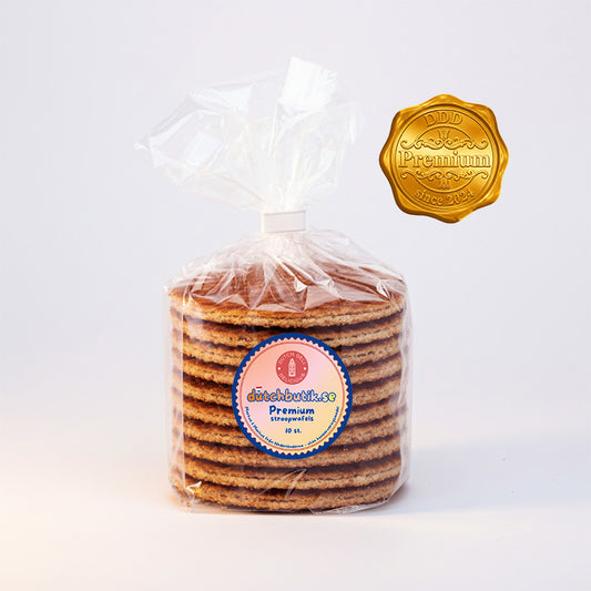 Handgjorda premium stroopwafels 10 st. från Markus & Markus i transparent förpackning