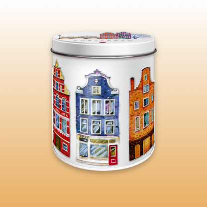 Dekorativa I Love Amsterdam stroopwafel-/förvaringsburk med Reliefdetaljer 