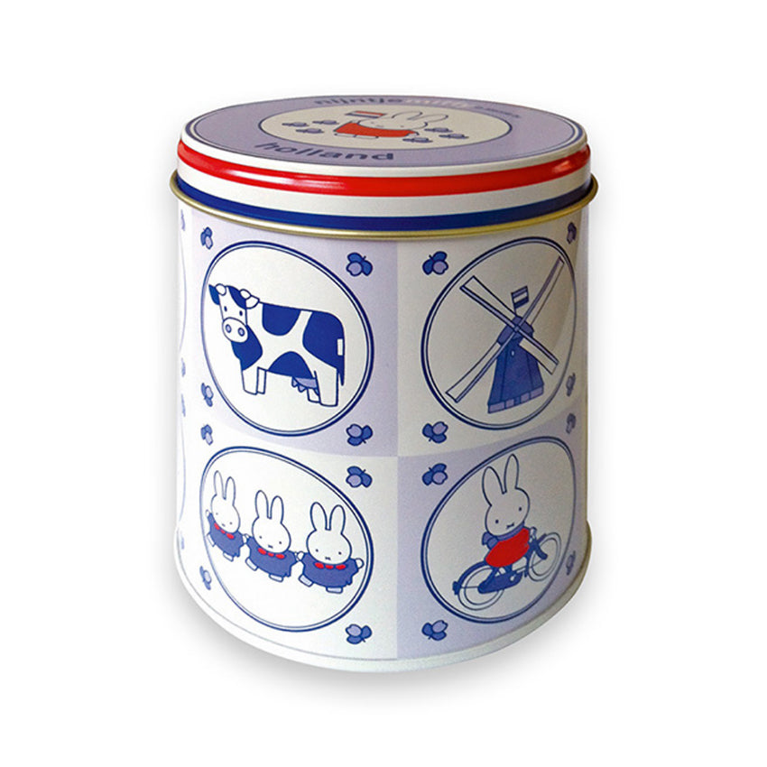 Förvaringsburk för stroopwaflar med Miffy-tema, souvenir, blå