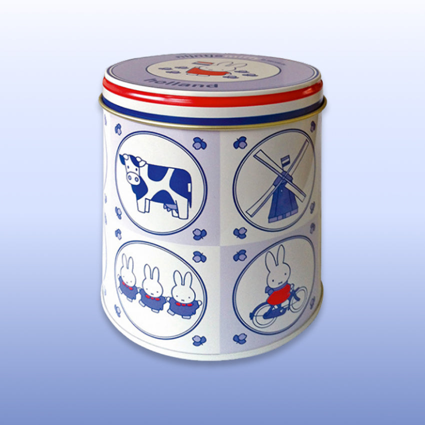 Förvaringsburk för stroopwaflar med Miffy-tema, souvenir, blå