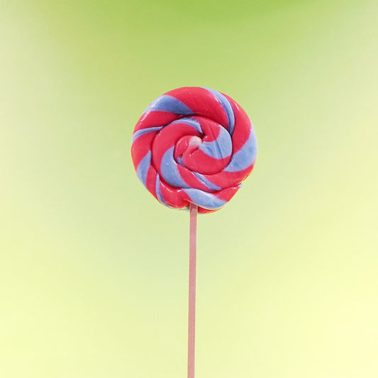 Rosa med blå spiralklubba med jordgubbssmak 45gr. enligt originalrecept från Holland Foodz Oosterhout