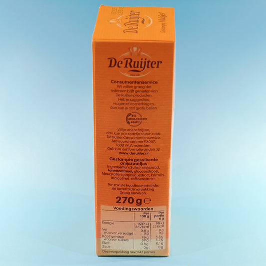 De Ruijter gestampte Muisjes 270g näringsvärden
