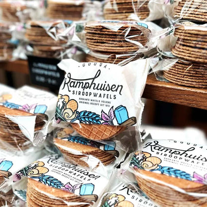 Verpackning 5st. Kamphuisen Siroopswafels bakad enligt originalrecept från 1810
