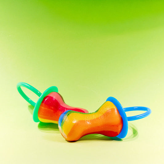 Regnbågn jordgubbssockernapp (suikerspeen) 43gr. från Holland 