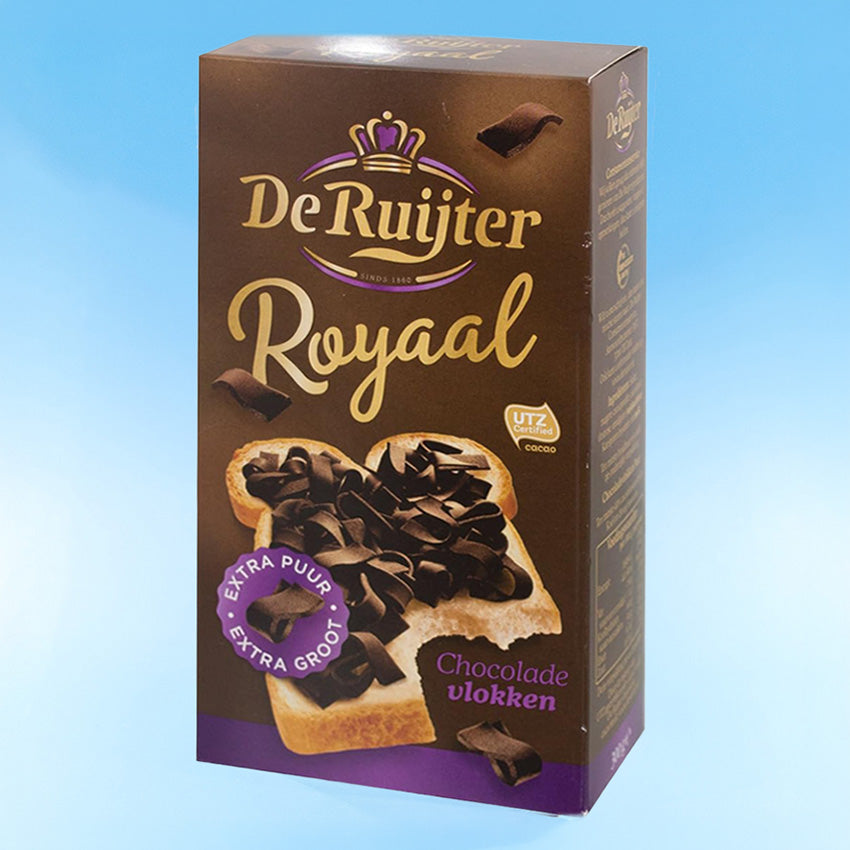 De Ruijter Royaal extra mörka chokladflingor, extra stora (Vlokken extra Puur De Ruijter Royaal)