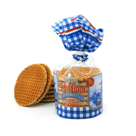 Toefzak/påse Stroopwafels från Matix Souvenir Holland 8st.