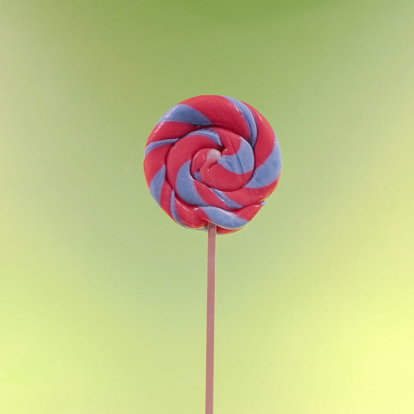 Rosa med blå spiralklubba med jordgubbssmak 45gr. enligt originalrecept från Holland Foodz Oosterhout