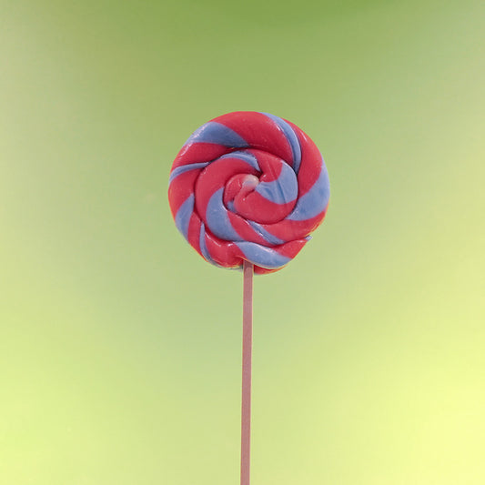 Rosa med blå spiralklubba med jordgubbssmak 45gr. enligt originalrecept från Holland Foodz Oosterhout
