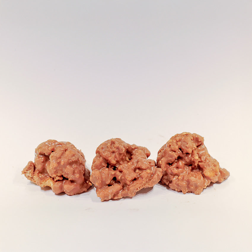 Tre stycken sirapsvåffla bitar med LJUS choklad (Stroopwafelrotsjes MELK) från Fika från Holland