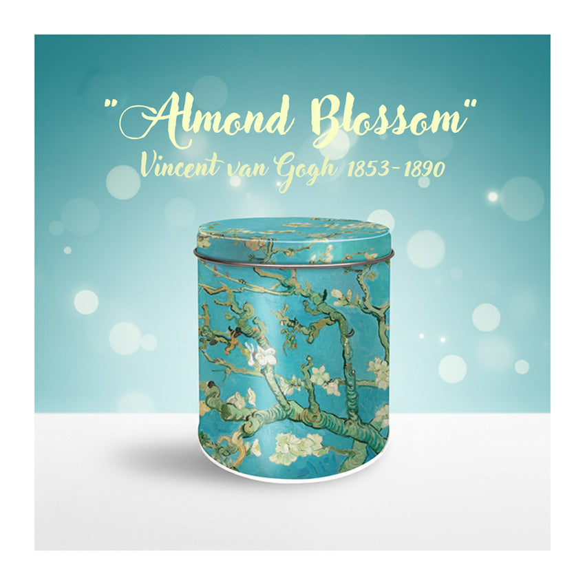 Förvaringsburk för stroopwafflar med motivet ”Vincent van Gogh: Mandelblom - Almond Blossom”