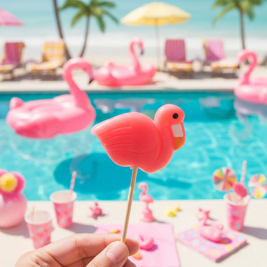 Flamingo jordgubbsklubba 50gr. enligt originalrecept från Holland Foodz Oosterhout, perfect till barnkalaset.