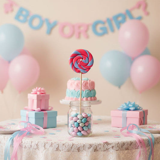 Rosa med blå spiralklubba med jordgubbssmak 45gr. enligt originalrecept från Holland Foodz Oosterhout