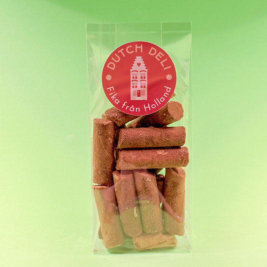 Påse 125g. med liten kanelsockerstänger (Zachte Kaneelstokjes) enligt originalrecept från Holland Foodz Oosterhout