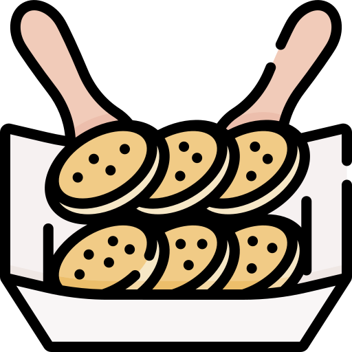 Klassiska nederländska poffertjes med smör och florsocker