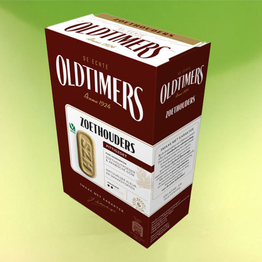 Zoethouders (Pittigzoet) van Oldtimers drop voor een krachtige dropbeleving 185gr. (Vegan en glutenvrij) Lakrits frän Holland.